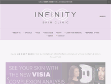 Tablet Screenshot of infinityskin.com.au